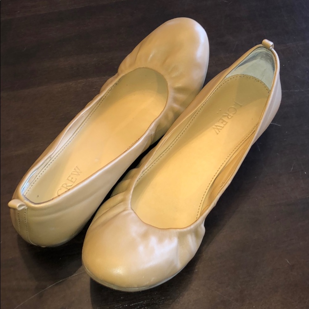 JCrew tan ballet flats size 8